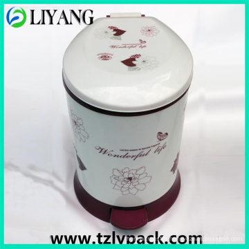 Vivid Flower, Heat Transfer Film for Plastic Pedal Garbage Cans